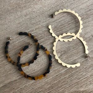 American Eagle Scalloped Hoop Earrings